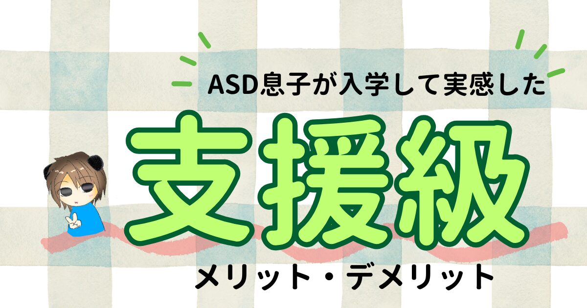 ASD息子が入学して実感した支援級のメリット・デメリット